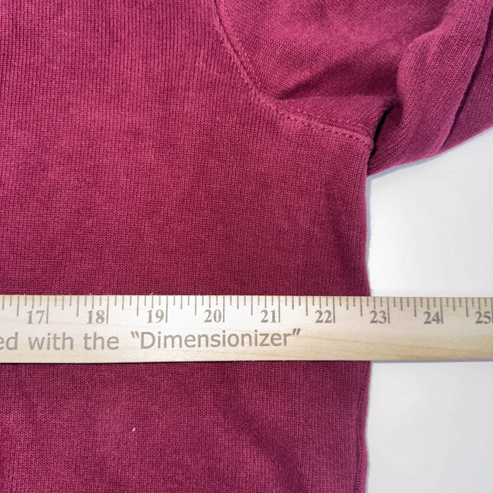 Vintage Polo Ralph Lauren 1/4 Zip Pullover Sweater Maroon With Brown Pony Large